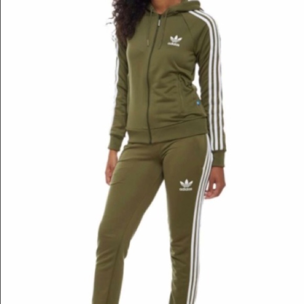 Green adidas tracksuit